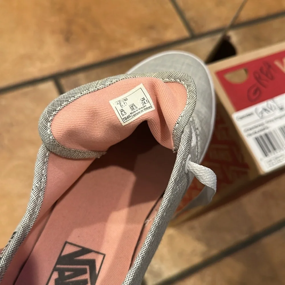 Vans Light Gray Canvas Sneakers - Picture 8 of 8